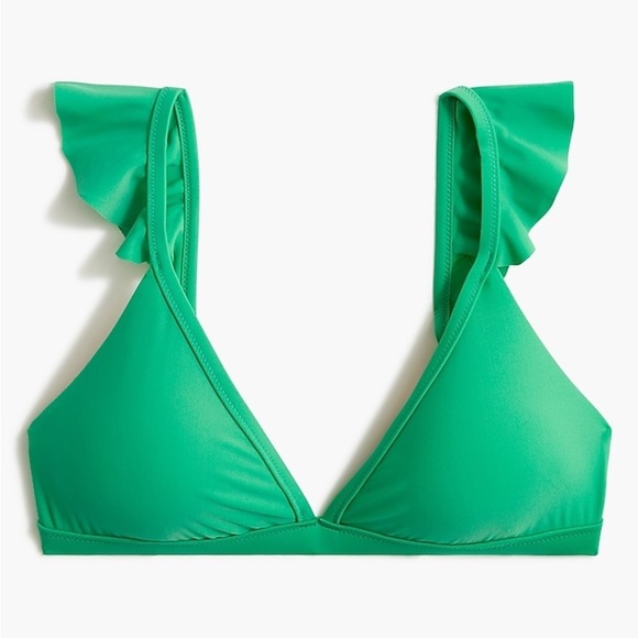 J. Crew Factory Ruffle-shoulder V-neck bikini top and high waisted bottom - Picture 5 of 15